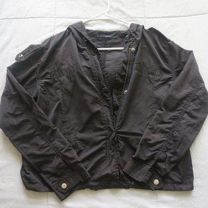 Brandy Melville || Black Cropped Windbreaker Zip-Up (Size: 0)